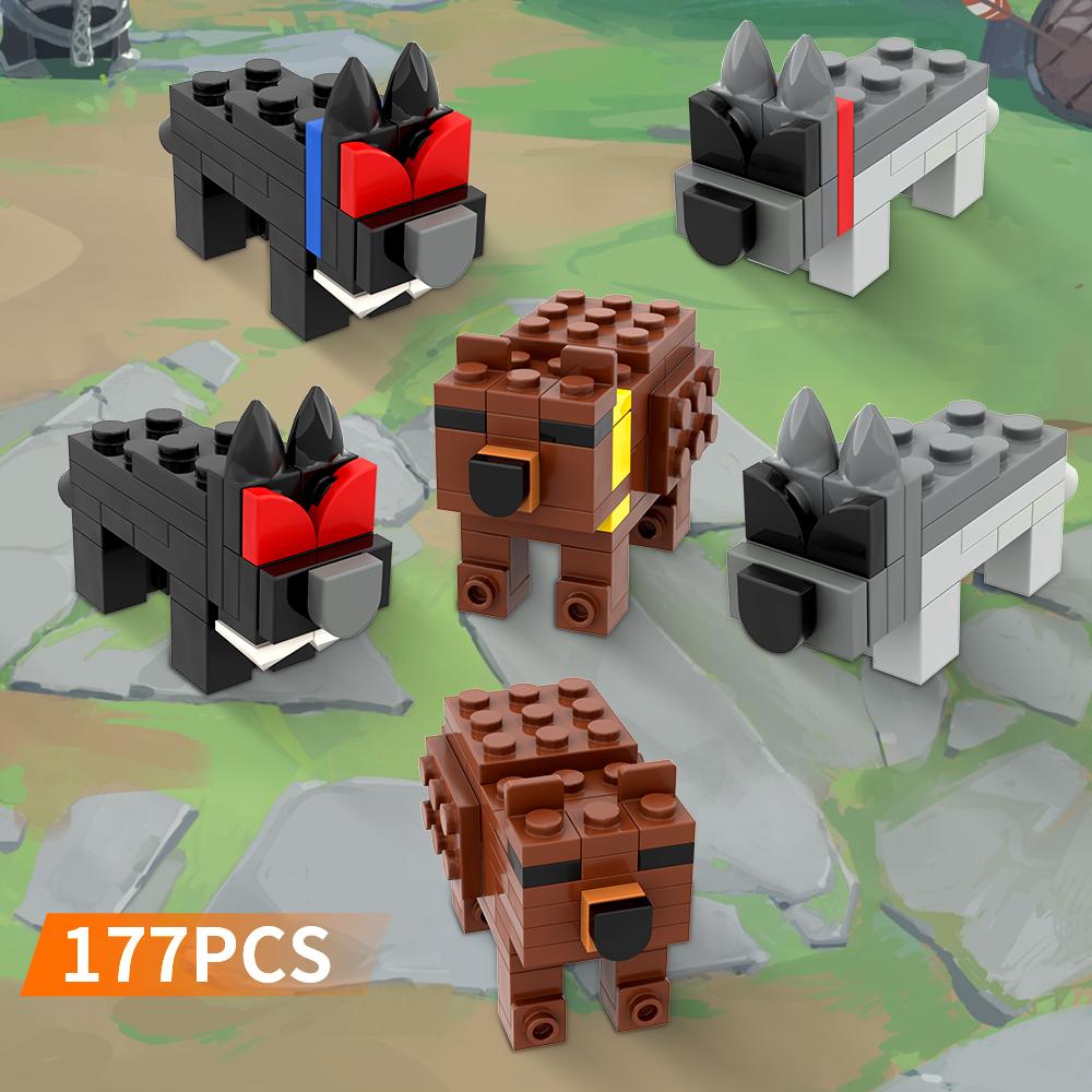 NEW 99 Nights  Forest Anime Building Blocks Monster DEER  Milu Deer Ocean Animal Bricks Toy for Fans Kids Gift Halloween Xmas
