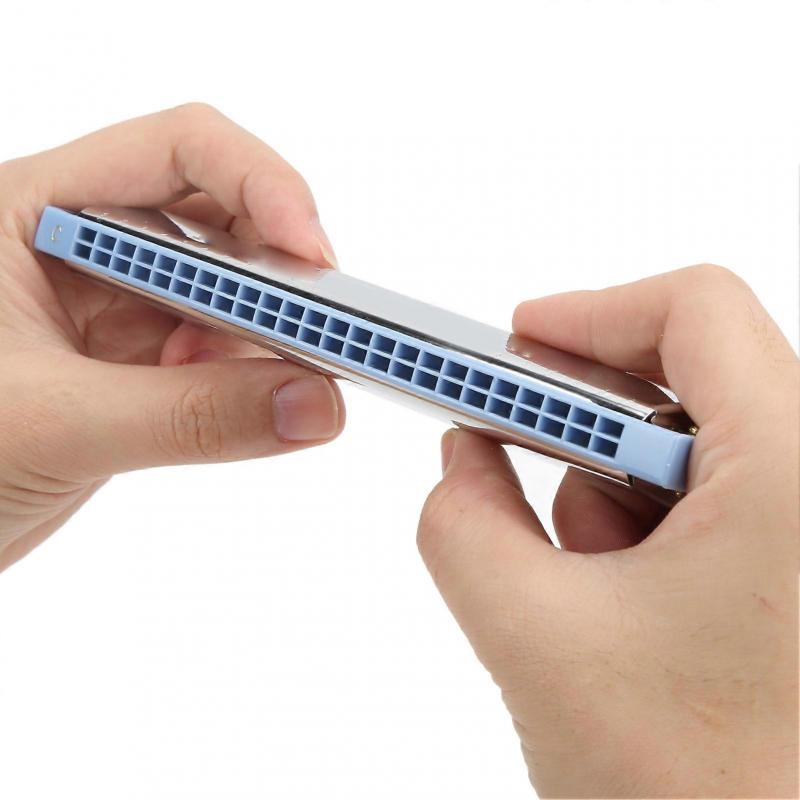 Harmonica 24 Holes Key of C Mouth Organ Tremolo Instrument Toy for Beginner Kid Adult