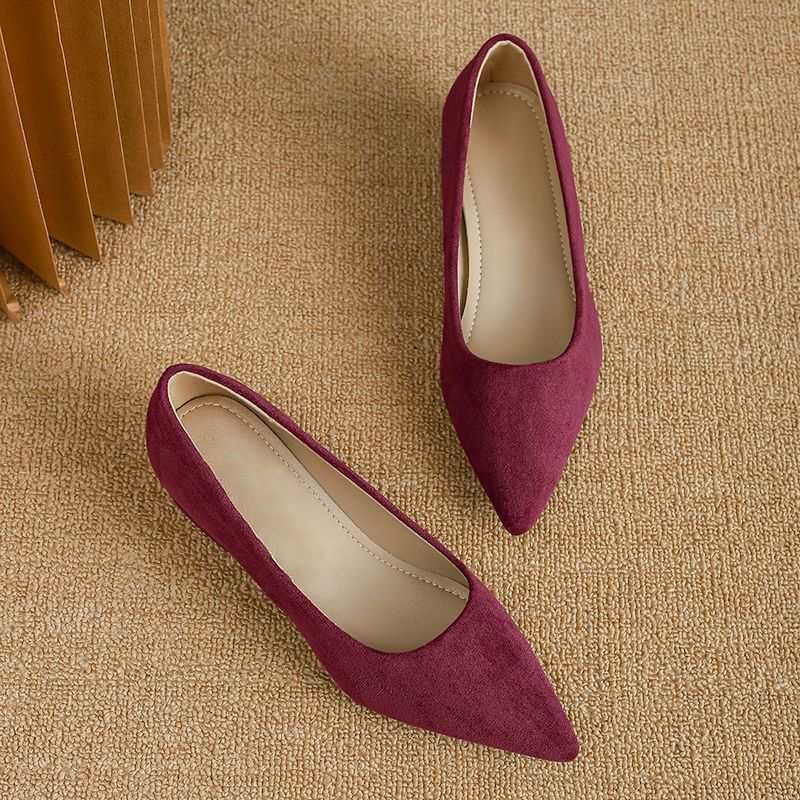 Fashion thin heel retro high boots children autumn and winter new high heel pointed pile boots children