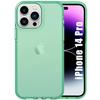 Protective Case - Shockproof - iPhone 14 Pro - Flexible TPU - Semi-Transparent - Green
