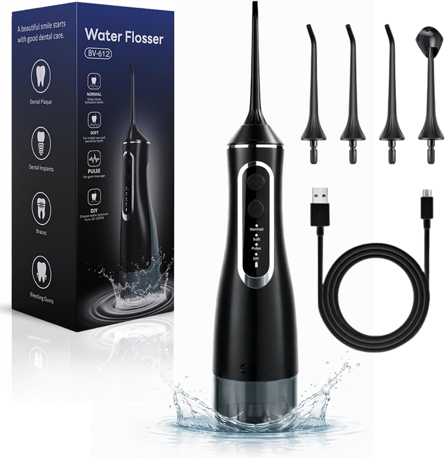 

Teeth Cordless: Portable Oral Strength for Daily Oral and Braces Care, 4 Modes United States