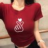 New Summer Slim Body Exposed Round Neck Short-sleeved T-shirt for Women with Half-sleeved High-waisted Short Student Top for Women