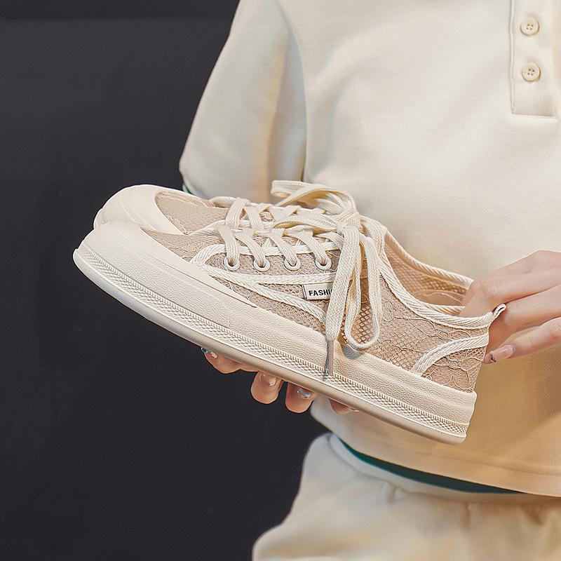 Shoes women's summer casual shoes breathable mesh shoes in trendy shoes lace fisherman shoes thick baseplate shoes