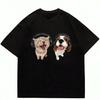 T-Shirt Women's Fashion Summer Men's Women's Unisex Hip Hop Cute Cat Harajuku Y2K Printing Leisure Outdoor Fitness Cotton.Jpg