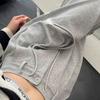 Pantalon de survêtement de sport gris unisexe coupe slim - Style estival, Design tendance américain à jambes larges
