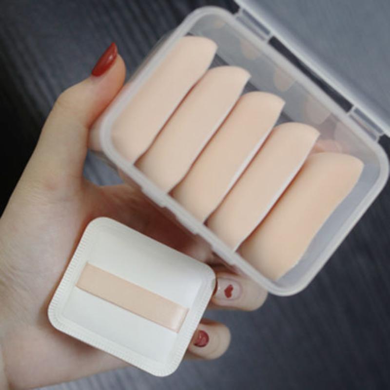 5Pcs Round Square Triangle Shape Makeup Sponge Puff Dry Wet Dual-Use Soft Cotton Candy Air Cushion Foundation Powder Puff