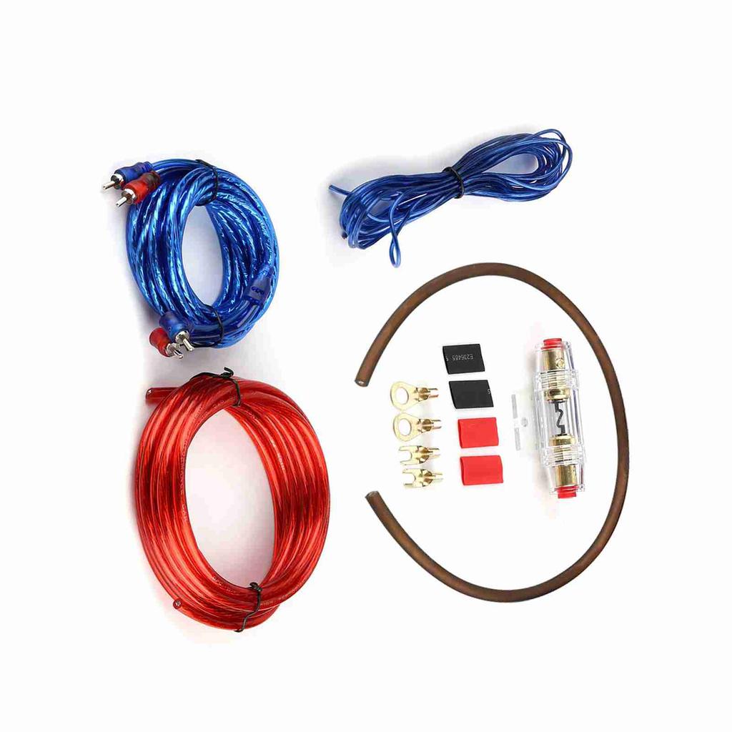 Car Audio Subwoofer Amplifier Speaker Installation Wire Cable Kit with Fuse