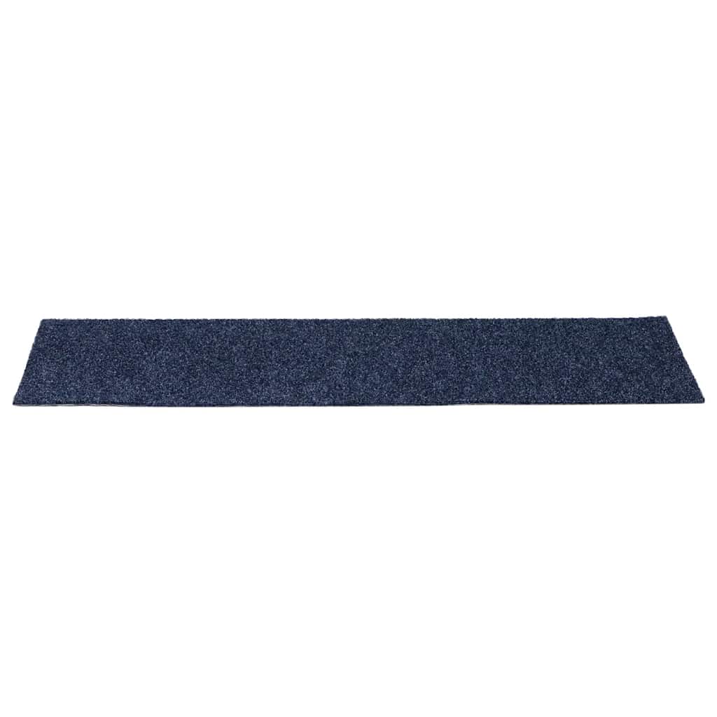 VidaXL Stufenmatten Selbstklebend 15 Stk. 76x20 cm Grau Blau Rechteckig