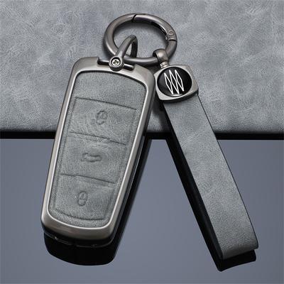 Capa Estojo Chave de Carro Para Vw Volkswagen CC Passat b8 Magtan b7 Capa Chave Shell Bolsa de Pele Apenas capa Acessórios Car-Styling Suporte Capa