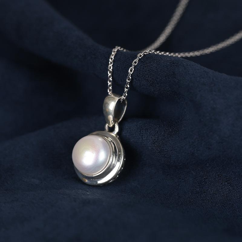 

Жемчужный кулон Yinshi Bay, винтажное полое резное инкрустированное натуральное конское жемчуг, модное ожерелье, кулон