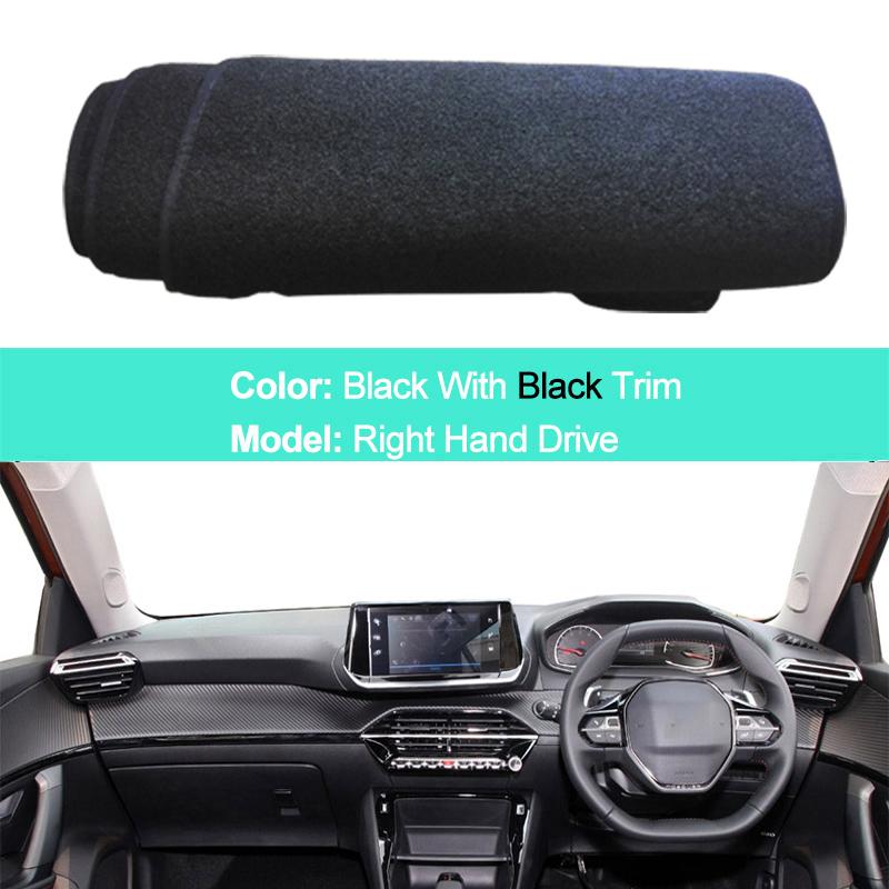 Car Dashboard Cover for Peugeot 2008 E-2008 208 E208 GT - Carpet Dashboard Pad Sun Protection UV Cushion Car Accessories