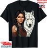 Native American Women Wolf Lovers Indigenous Americans Pride T-Shirt, Unisex Tee Unisex T-Shirt