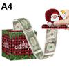 Christmas Cash Gift Box Happy 2026 New Year Decoration Surprise Money Pulling Box Xmas Navidad Santa Claus Gift Money Envelope