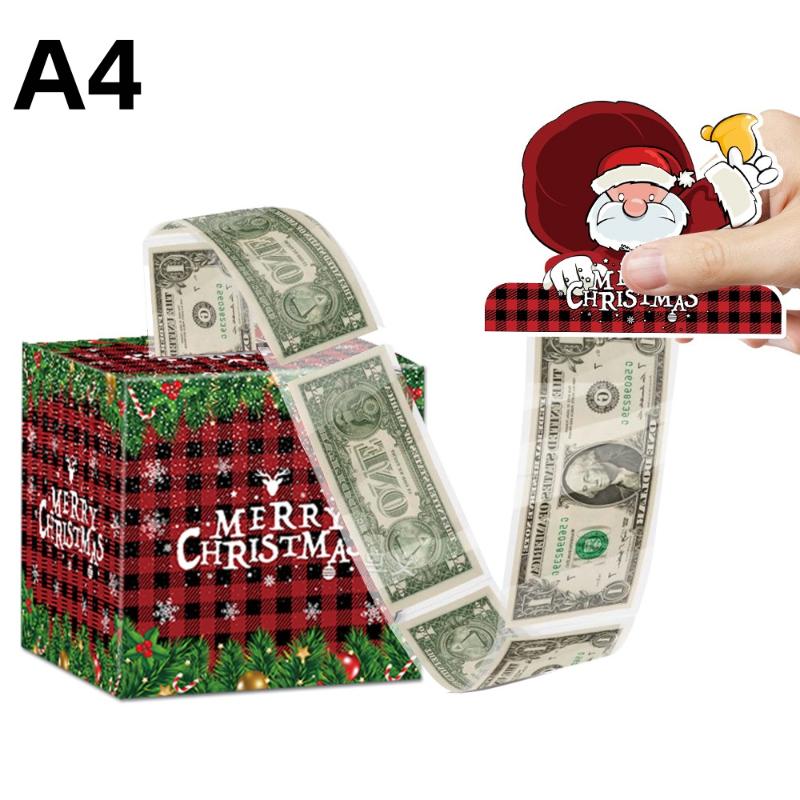 Christmas Cash Gift Box Happy 2026 New Year Decoration Surprise Money Pulling Box Xmas Navidad Santa Claus Gift Money Envelope