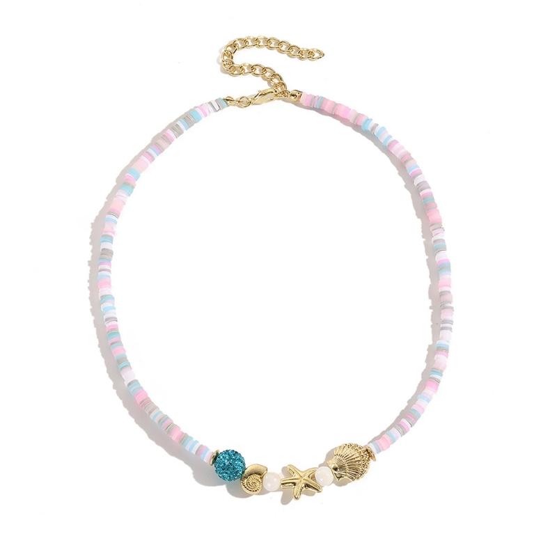 Bohemian Colorful Necklace For Women Girls Adjustable Beaded Neck Chain Unique Fashion Accessory Jewelry Gift