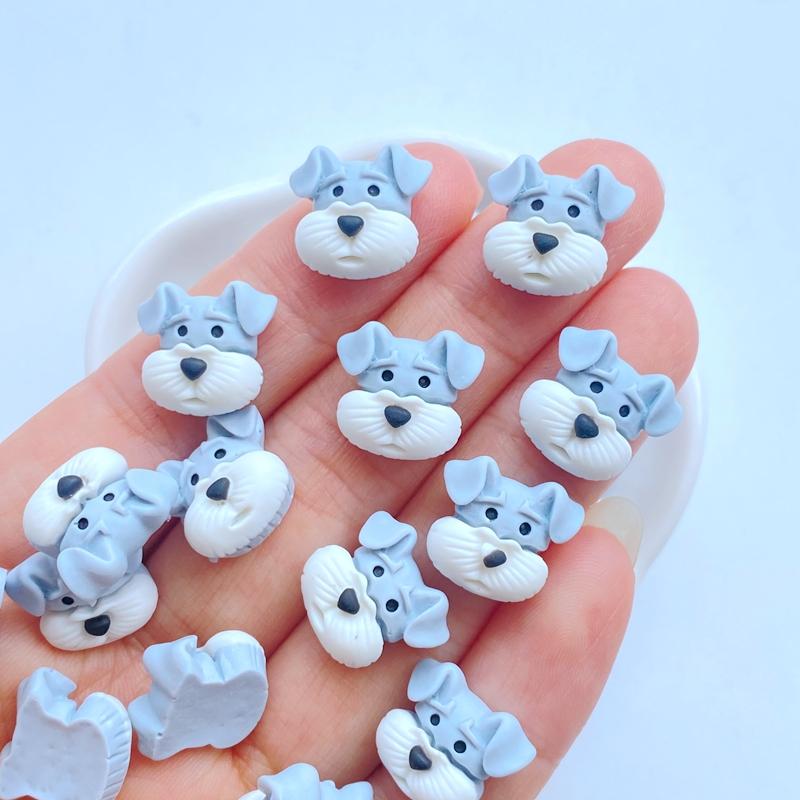 

20Pcs New Cute Mini 13*14mm Dog Resin Series Flat back Scrapbooking DIY Jewelry Craft Decoration Accessories