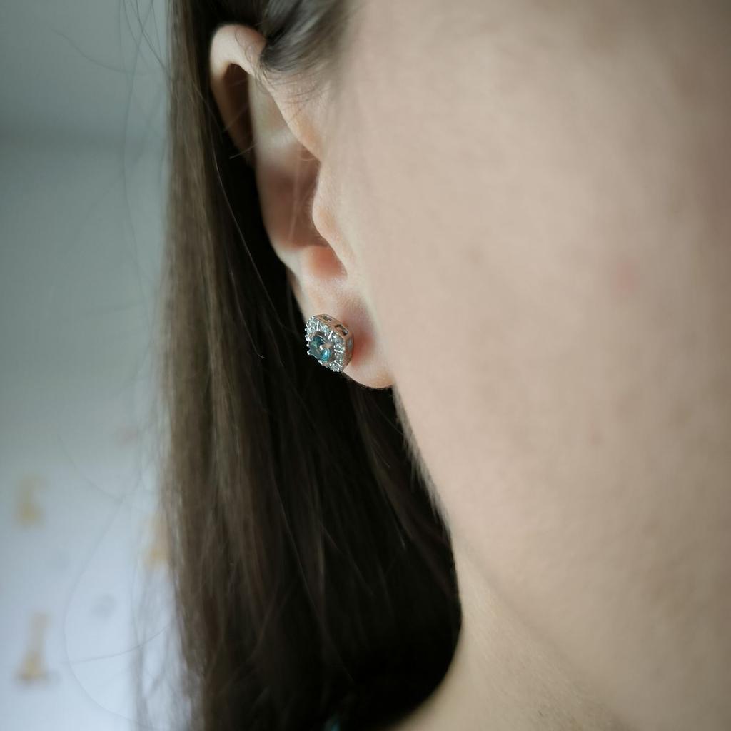 Silver Earrings with London Blue Topaz 0.69ct (2187646)