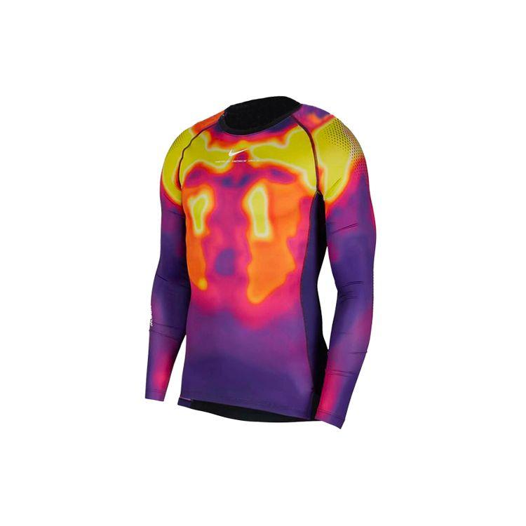 Nike X Drake Nocta Series Thermal Imaging Pattern Printed Long Sleeve Fitness Shirt Men Tops Multicolor DN0654-010