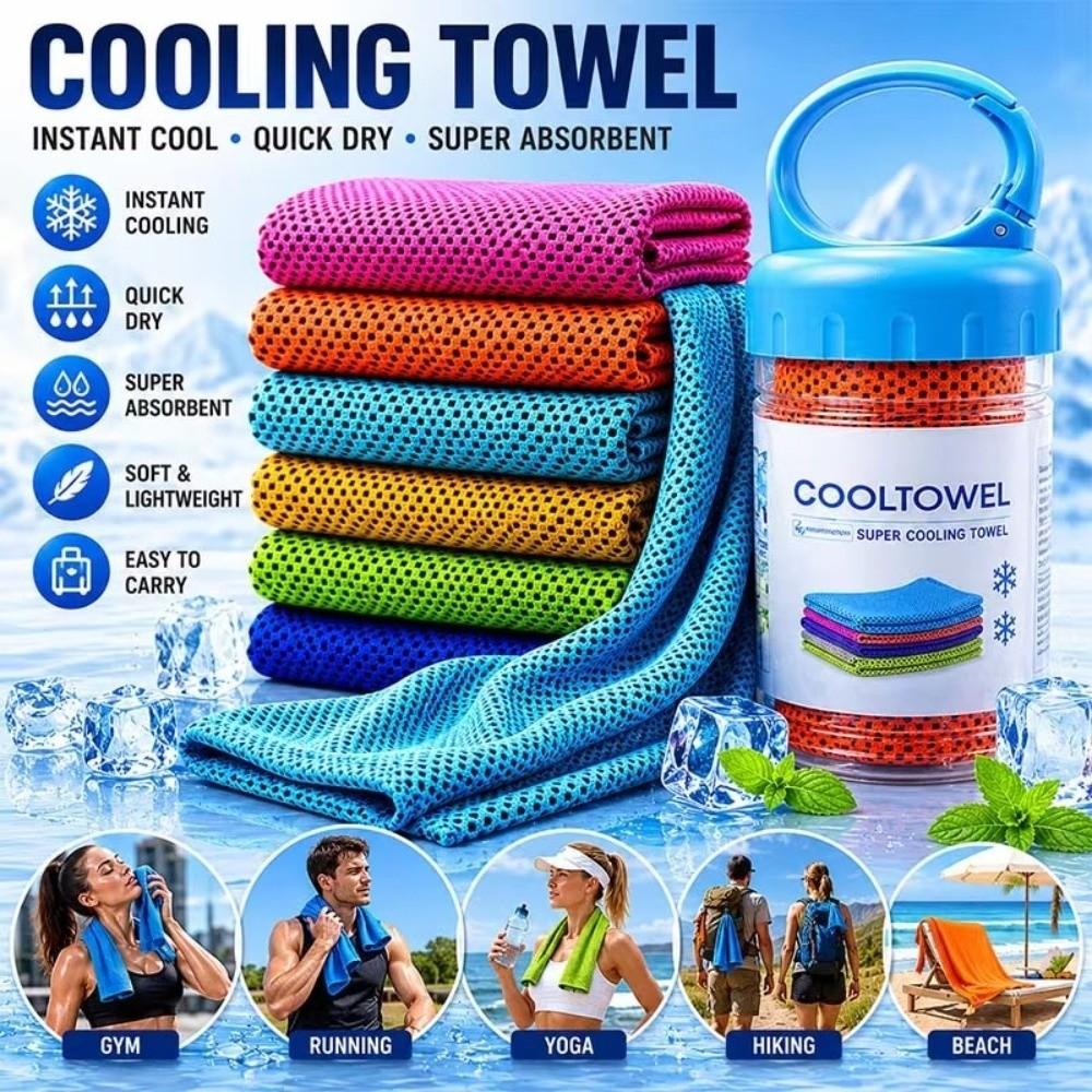 Ultra Soft Ice Wipes Breathable Bath Beach Towel Portable Microfiber Towels  Outdoor Sports