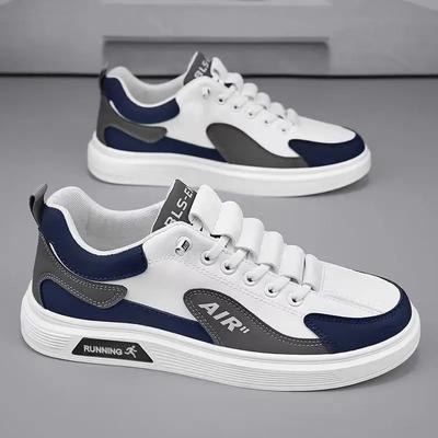 Spring Summer Autumn Men's Shoes PU Leather Low Cut Fashion Trendy Running Sports Men's Casual Trendy Shoes Sneakers Work Wear-resistant Shoes