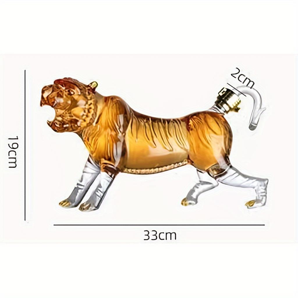 1buc sticla de vin Tiger Sticla de vin goala Sticla de vin Noua gamă superioară îngroșată Zodiac Rezistent la temperaturi înalte Transparente cu capac Vin de capacitate mare