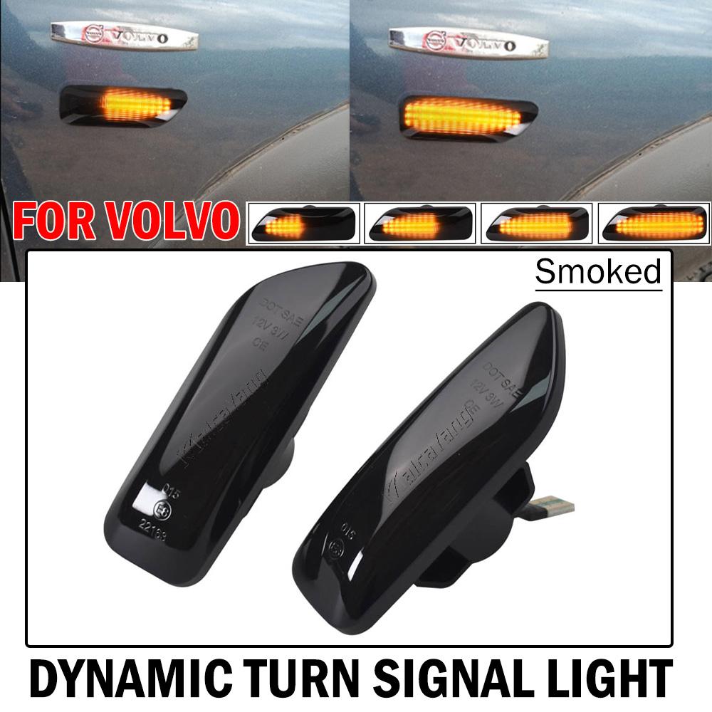 2Pcs Amber LED Side Marker Blinker Turn Signal Light For Volvo XC90 S80 XC70 V70 S60 2001-2009 30722641 3072264