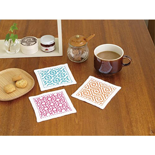 Olympus Thread Sashiko Kit, Single-Stitch Coaster, SK-293