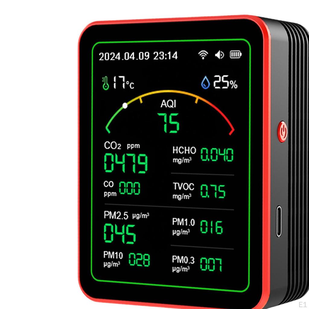 Air Quality Meter Temperature Display Analyzer for Office Home Warehouse