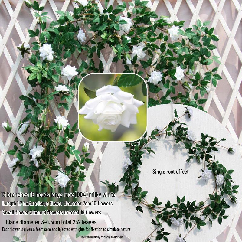 Artificial Rose Vine Hanging Decor for Walls and Ceilings
