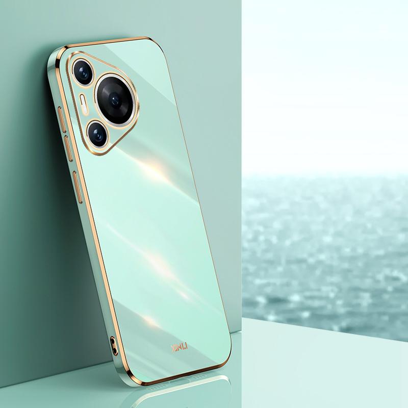 

XINLI For Huawei Pura 70 Case Flexible TPU Electroplated Back Phone Cover Cyan