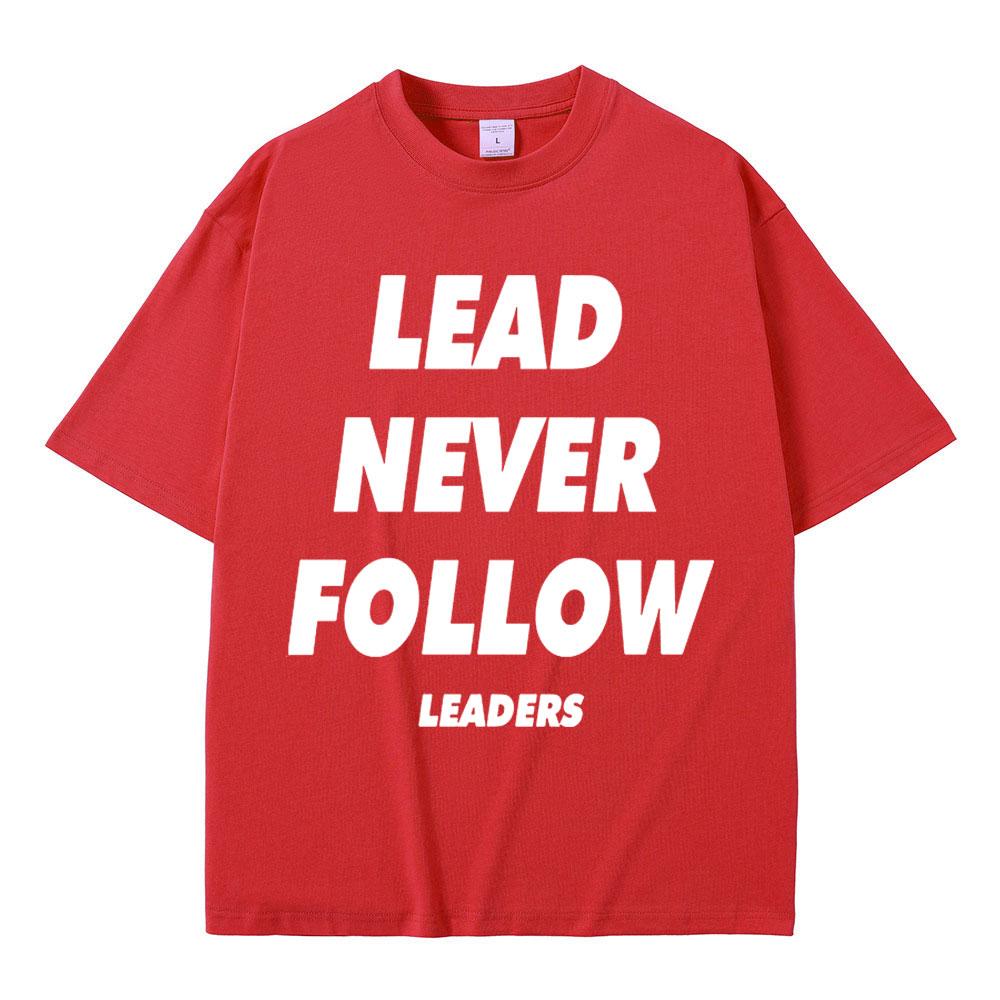 Rapper Chief Keef Lead Never Follow Leaders T Shirts Men Women Fashion Hip Hop Vintage T-shirt Cotton Casual Oversized T-shirts
