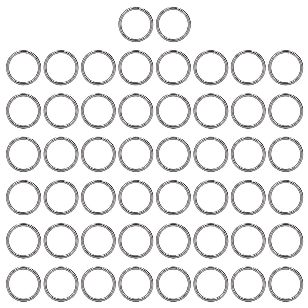 50Pcs Metal Rings Sturdy   Rustproof Exquisite Wide Application Metal O Rings for Clothes Bag Backpack