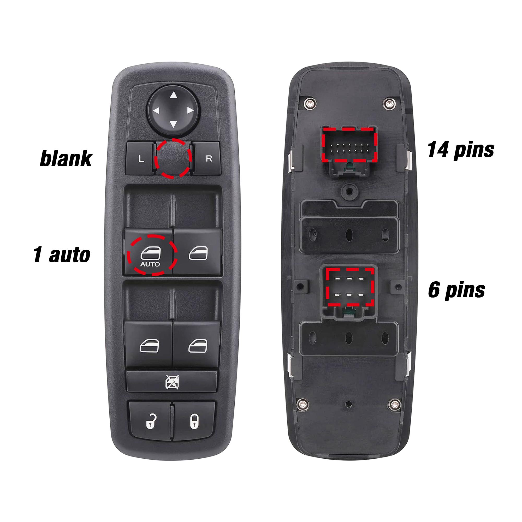 68307001AA Front Left Driver Side Power Window Switch Button For Dodge Journey 2017 2018  OE 68307001AB 68307001AC 68307001AA