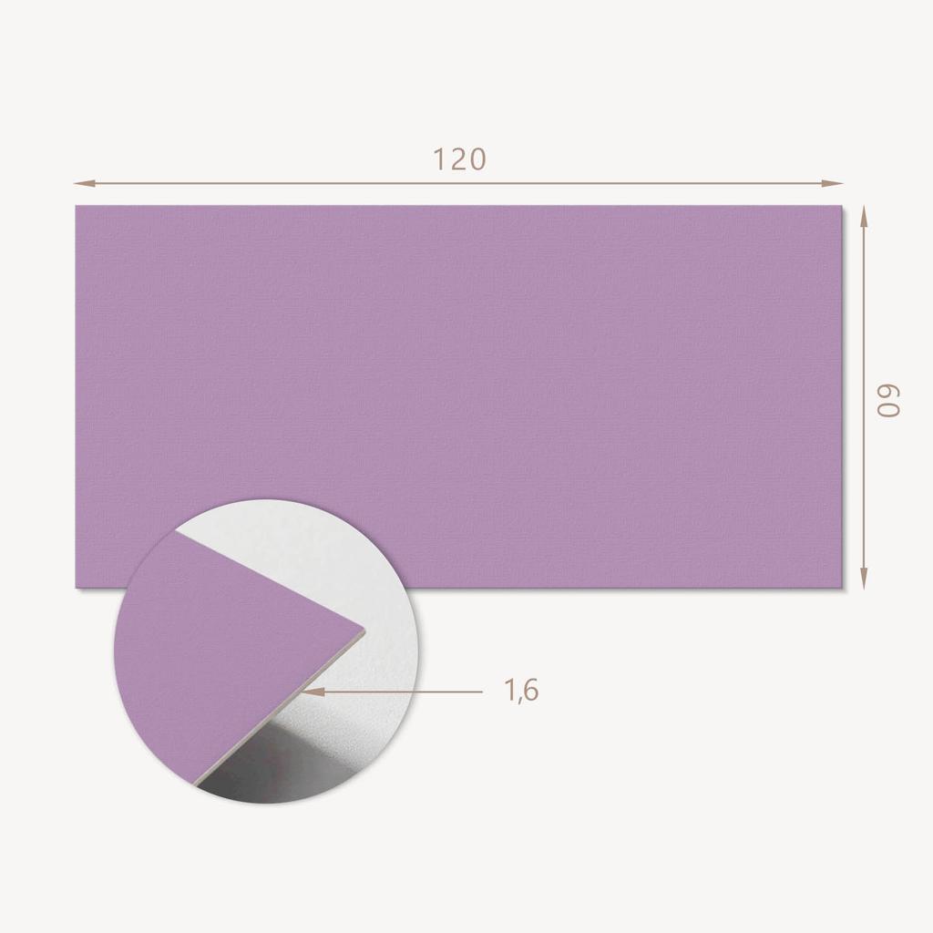 Vinyl Panel With Motif For Easy Wall Transformation 120x60 cm Light Purple Color