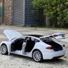 1:32 Tesla Model S Legierung Automodell Druckguss Metall Spielzeugfahrzeuge Automodell Hohe Simulation Sound und Licht Sammlung Kinder