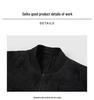 Men's Autumn Letter Print Baseball Collar Jacket with Large Pockets