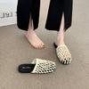 Mesh Cool Slippers Women'S Summer Wear Fashion Fishing Net Shoes Bag Head Half Slippers Into Round Head