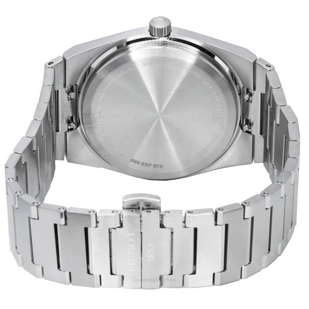 Tissot PRX T-Classic T137.410.11.041.00 T1374101104100 Reloj de cuarzo para hombre con esfera azul y acero inoxidable, 100 m