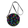 Dot Print Round Shoulder Bag Casual Messenger Bag for Woman Best Gifts 2D Flat Casual Daily Crossbody Bag