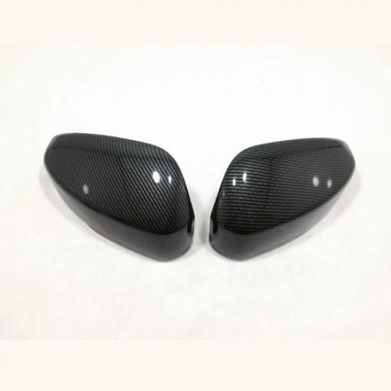 2X Carbon fiber Rearview Mirror Cover For Mitsubishi Eclipse Cross 2018-