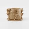 Modern Beige Mushroom-shaped Flowerpot for Plants, Artistic Style