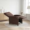 Massage Recliner Brown Faux Leather