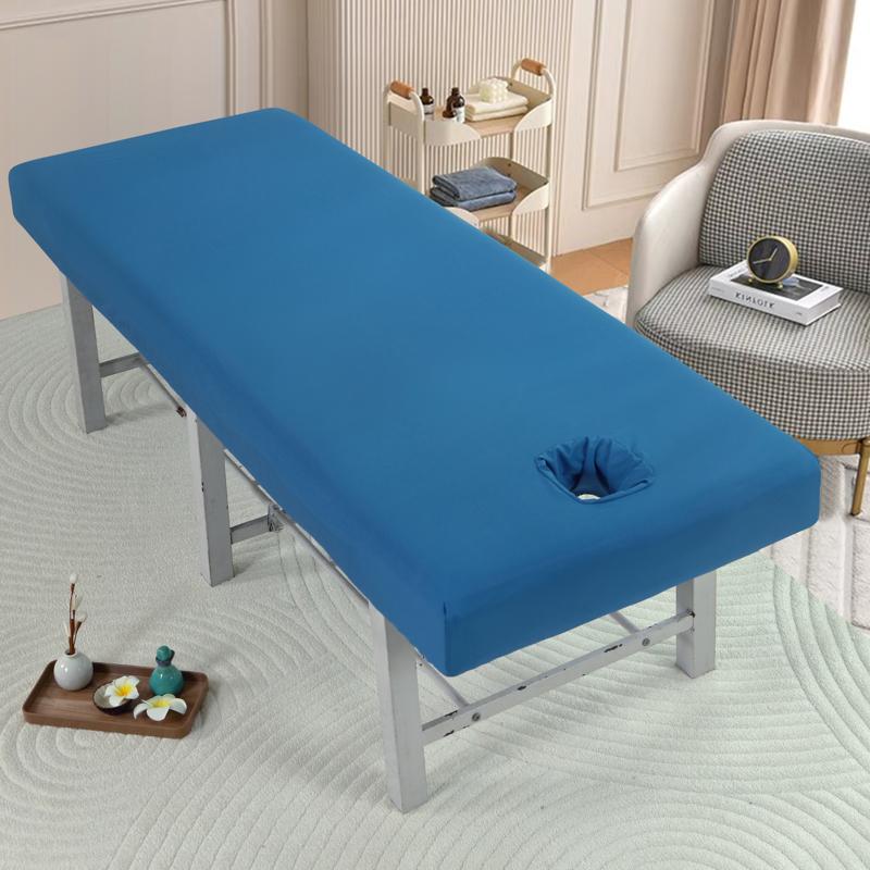 

Waterproof and Oil Resistant Bed Sheet Beauty Salon Massage Special Breathable and Perforated Flat Bed Sheets for Spa Clubs 60x180cm Round head