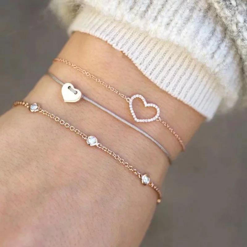 New Design Vintage Women Boho Bracelets Set Moon Shell Heart Tortoise Charm Beads Chains Bangle For Female Bohemian Jewelry