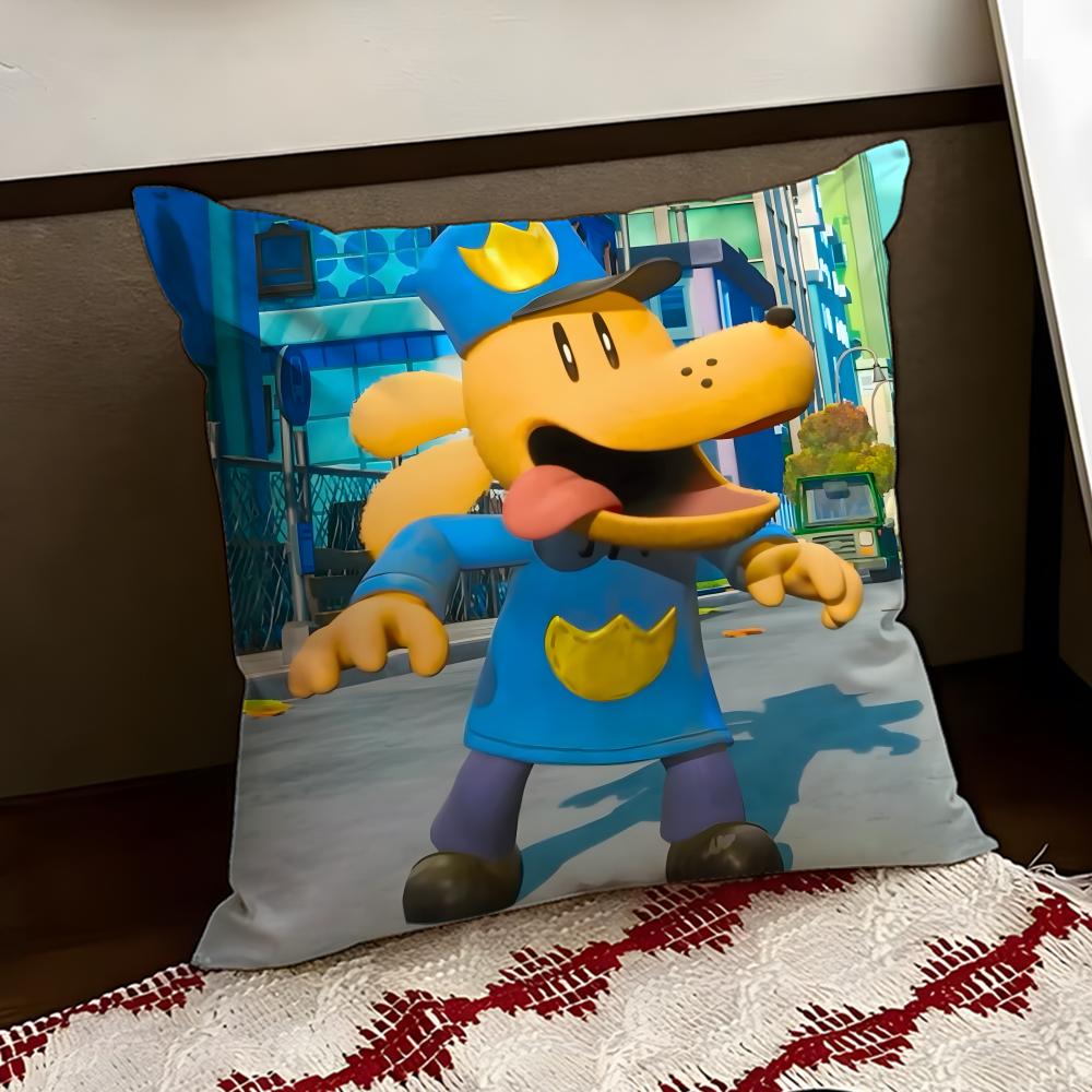 Anime DDogman Cushion Cover Reversible Soft Durable Pillow Cover Home Car MultiScene Use for Daily Comfort