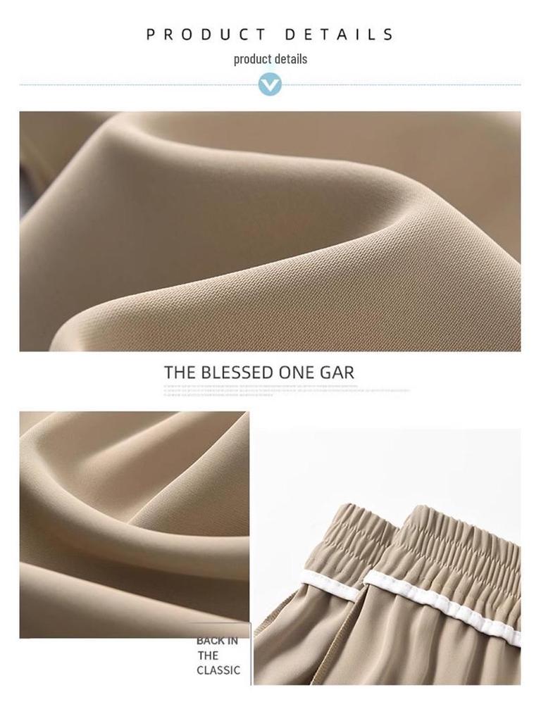 Damen High Waist Weitbein Anzughose - Frühling & Herbst Kollektion, Dünne Sommer Freizeit, Schmaler Gerader Beinschnitt