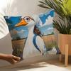 2 Funny And Cheerful Duck Pattern Pillow Case Home Living Room Decoration Linen Pillowcover Pillow Cases Cushion Cover