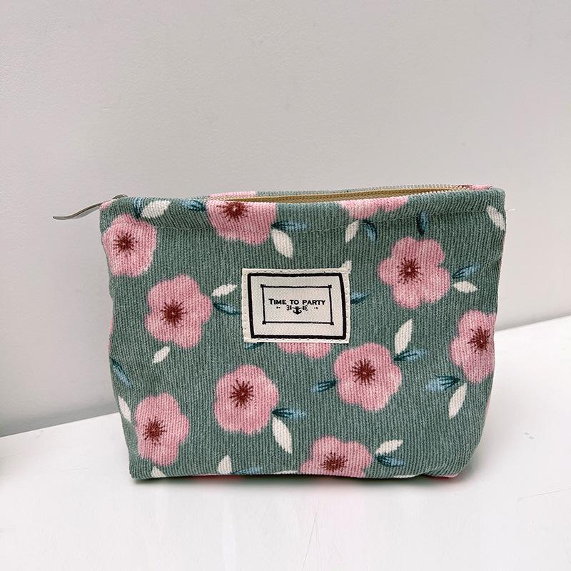 

Women Flower Printed Cosmetic Bag Pencil Case Travel Necesserie Floral Cute Makeup Lipsticks Make Up Brushes Storage Bag Pouch L