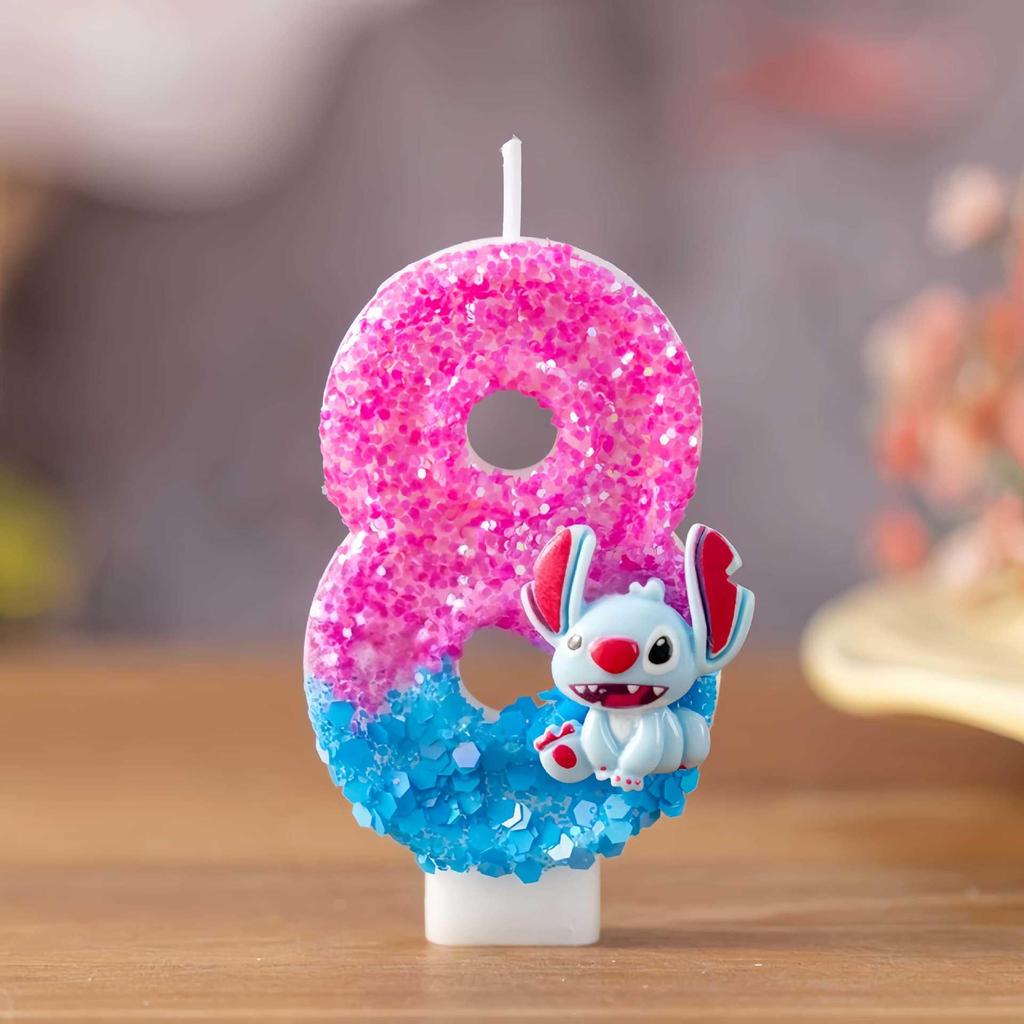 Creative Cartoon Long-eared Animal Birthday Number Candles for Cake Decorations