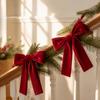 Soft Christmas Velvet Party Bow Creative Velvet Bow Garland Banner  Wedding Decor